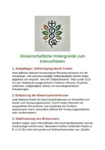 Vorschaubild zum Download: Infotext Intervallfasten – wissenschaftliche Hintergründe mit Logo und QR-Code