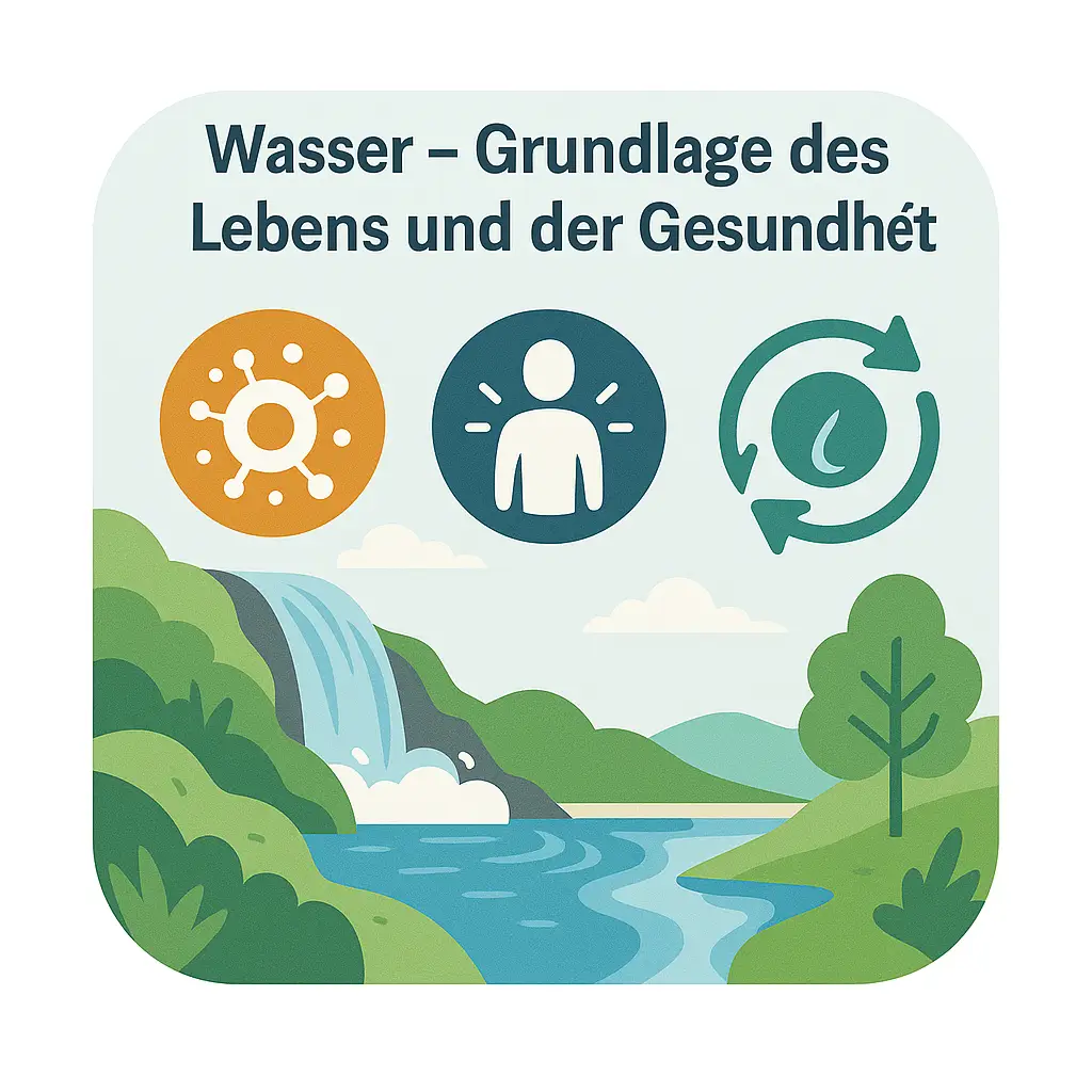 Symbolbild für die Bedeutung von Wasserqualität für Gesundheit und Prävention