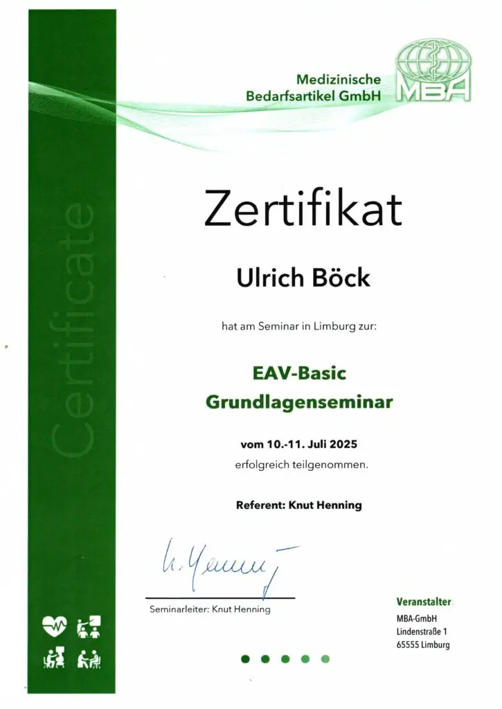 Zertifizierung EAV Basic